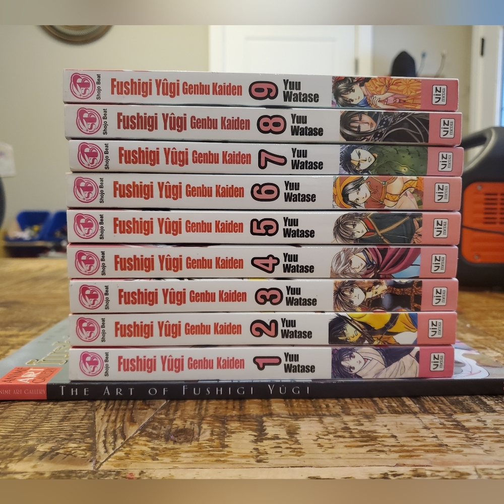 Set of Fushigi Yugi Graphic Novels and Art Book